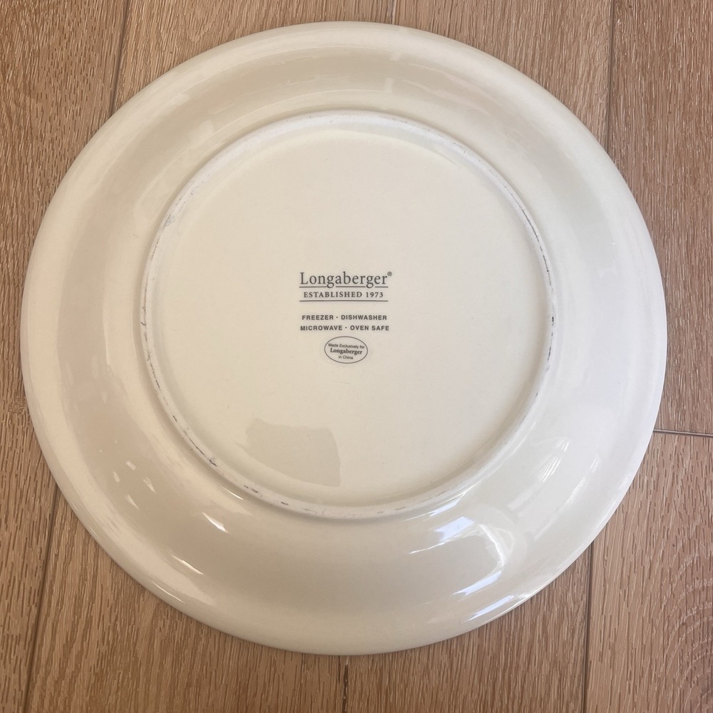 Longaberger Pottery Berry Serving Plate Thoughtful Words Verse 11 1/4" Ceramic - Picture 5 of 6